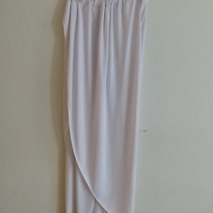 White Assymetrical cut pants 4x